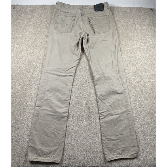 Levi's 514 Jeans Men's 34x36 Tan Khaki Beige Straight Leg  Denim Jeans - Picture 3 of 9